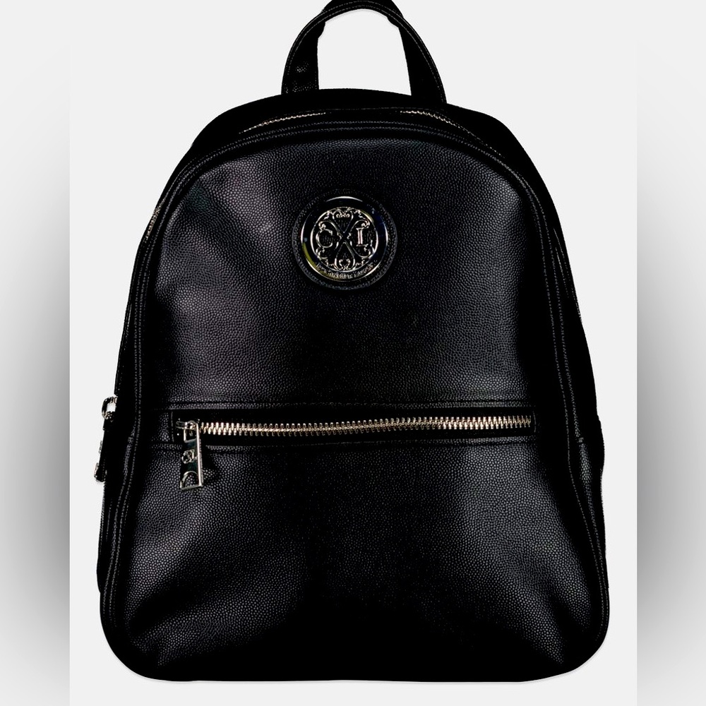 Christian Lacroix Black Leather Backpack